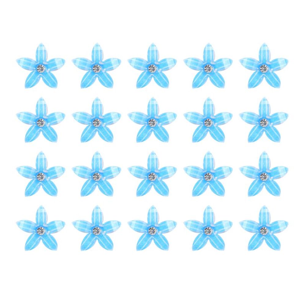 20 Pcs Mini Flower Cute Hair Clips for Fine Hair Hair Accessories Blue